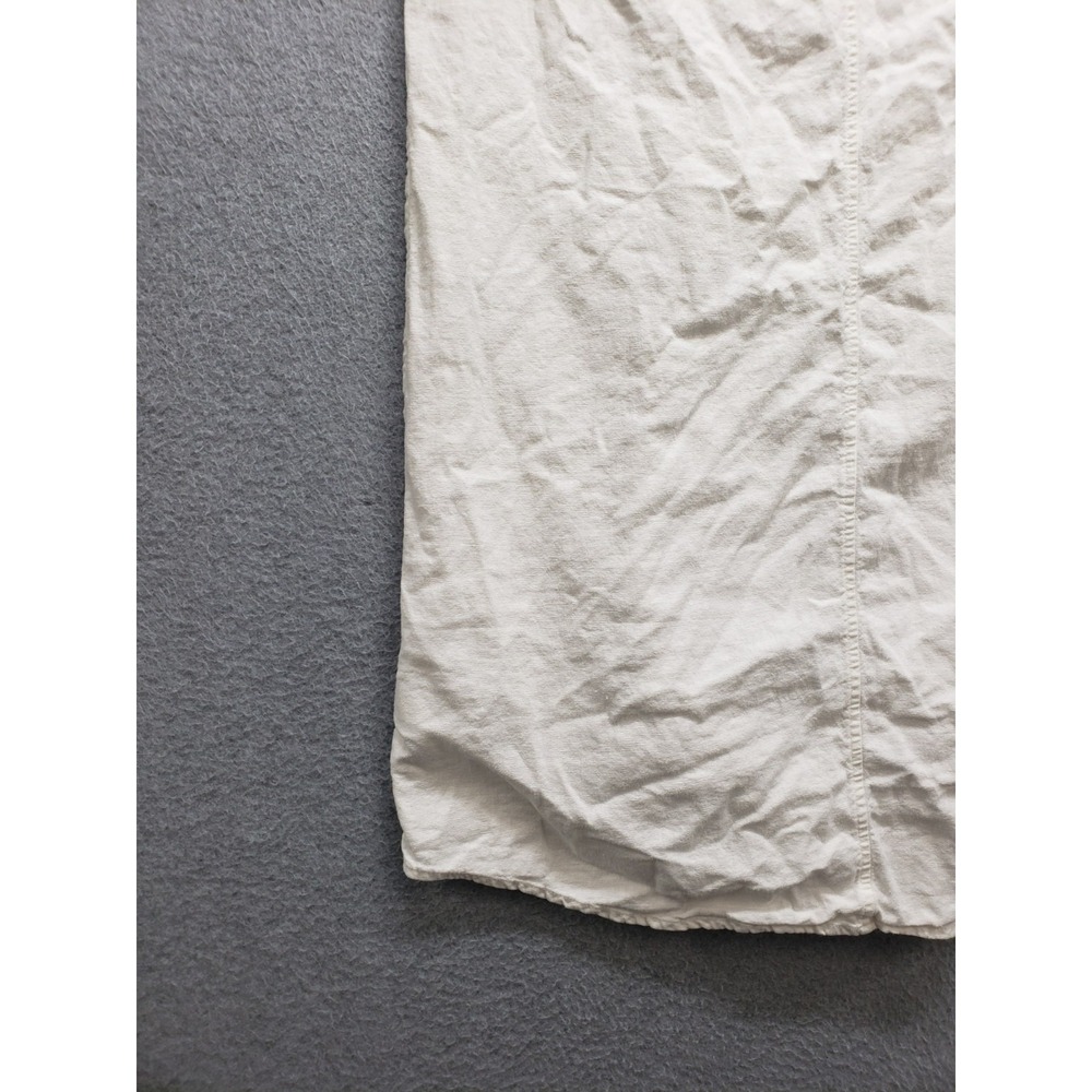 Gap Women Shift Dress M White Sleeveless Embroidery Tasseled V Neck Bohemian - Picture 14 of 16